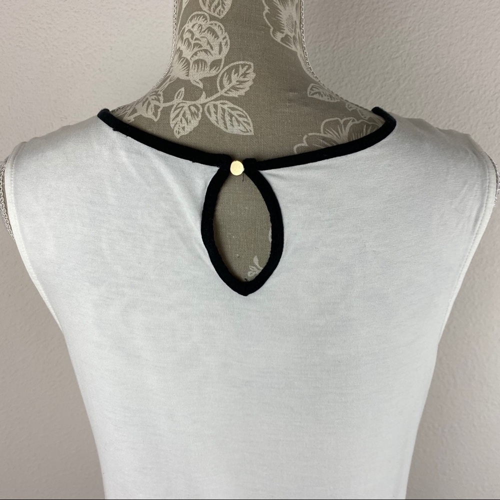 FYLO white black crochet tank top medium - Picture 6 of 8